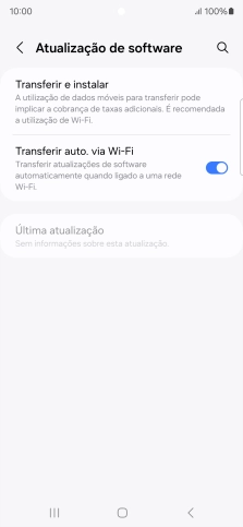 Prima Transferir e instalar. Se existir uma nova versão de software disponível, será agora indicado no ecrã. Siga as indicações no ecrã para atualizar o software do telefone.