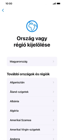 Válaszd ki a kívánt országot vagy régiót.