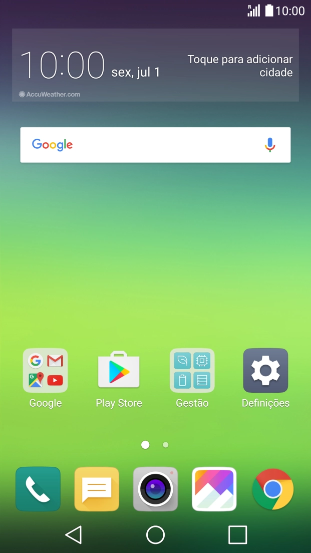 Prima o ícone de mensagens.