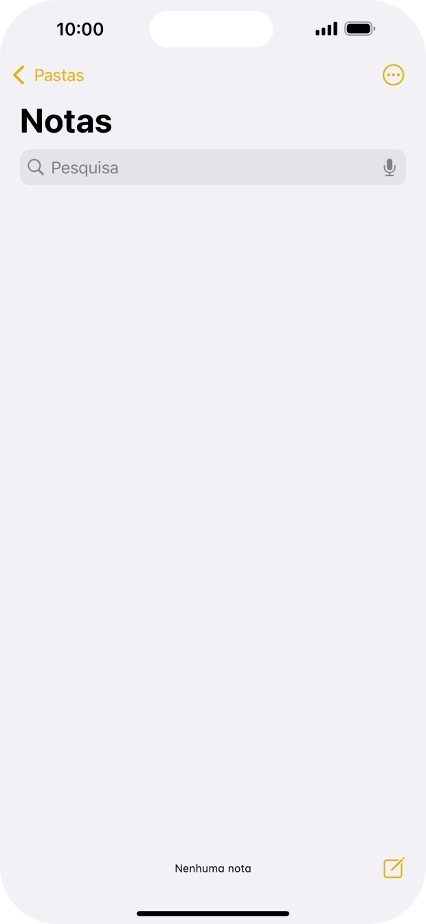 Para voltar ao ecrã inicial, deslize o dedo de baixo para cima a partir da base do ecrã.