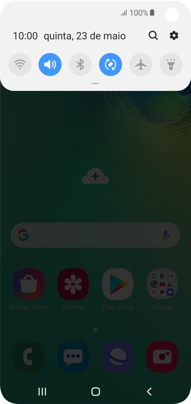Prima o ícone de definições.