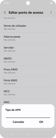 Introduza mms e prima OK.
