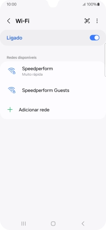 Prima a rede Wi-Fi pretendida.