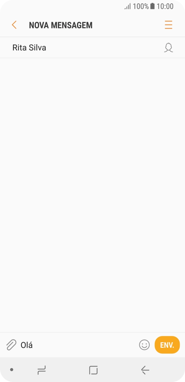 Prima ENV. quando terminar de escrever a sua mensagem curta.