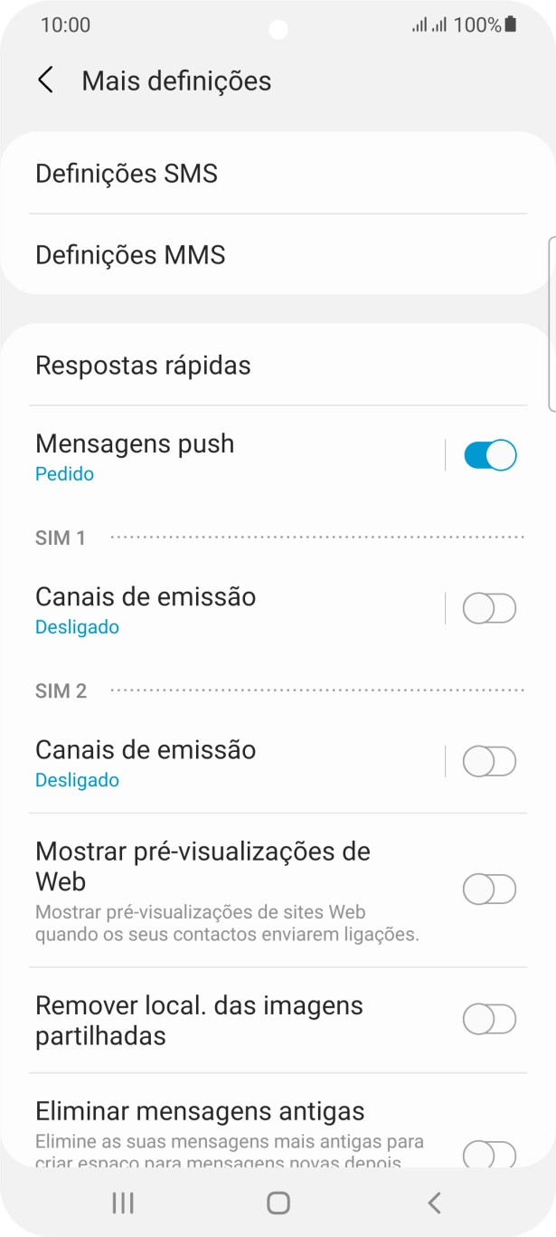 Prima Definições SMS.