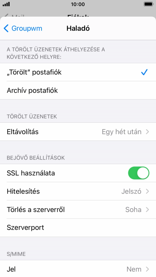 Válaszd a Hitelesítés lehetőséget.