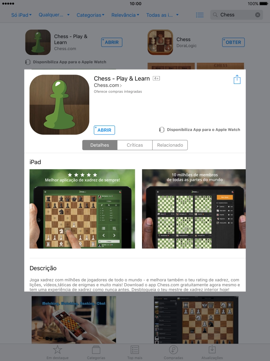 Prima a tecla de início para terminar e voltar ao ecrã inicial.