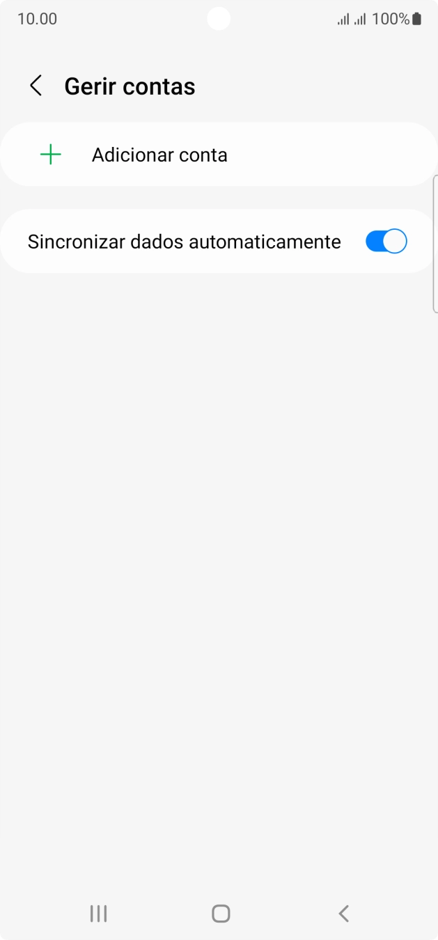 Prima Adicionar conta.