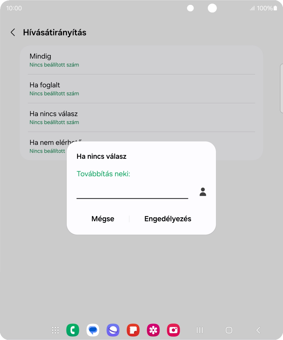 Írd be a +36709090999 számot és válaszd az Engedélyezés lehetőséget.