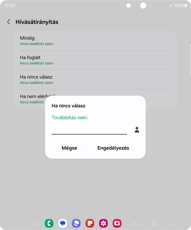 Írd be a +36709090999 számot és válaszd az Engedélyezés lehetőséget.