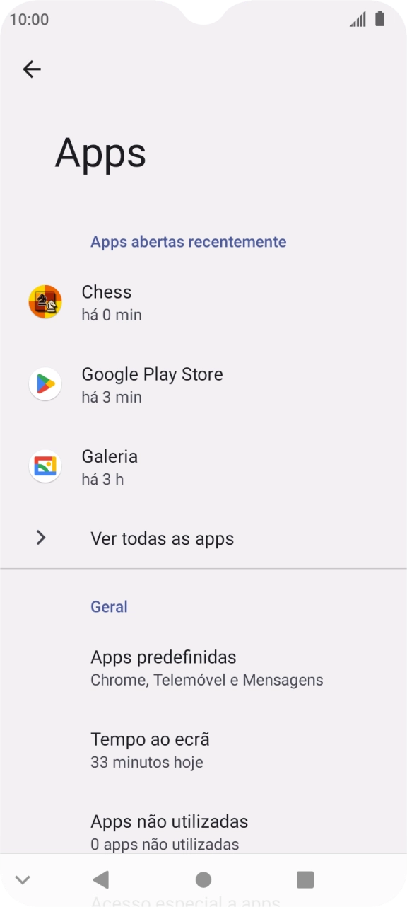 Prima Ver todas as apps.
