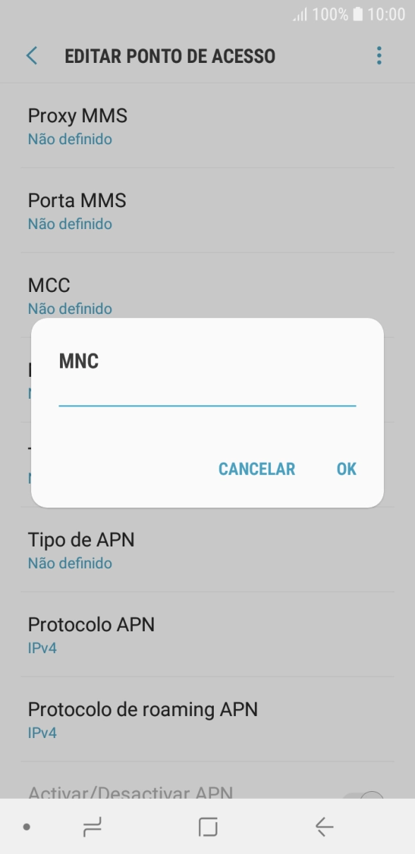 Introduza 01 e prima OK.