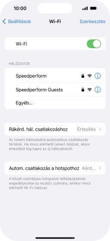 Kattints a kívánt Wi-Fi hálózatra, és írd be a Wi-Fi hálózathoz tartózó jelszót.
