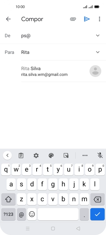 Prima o contacto pretendido.