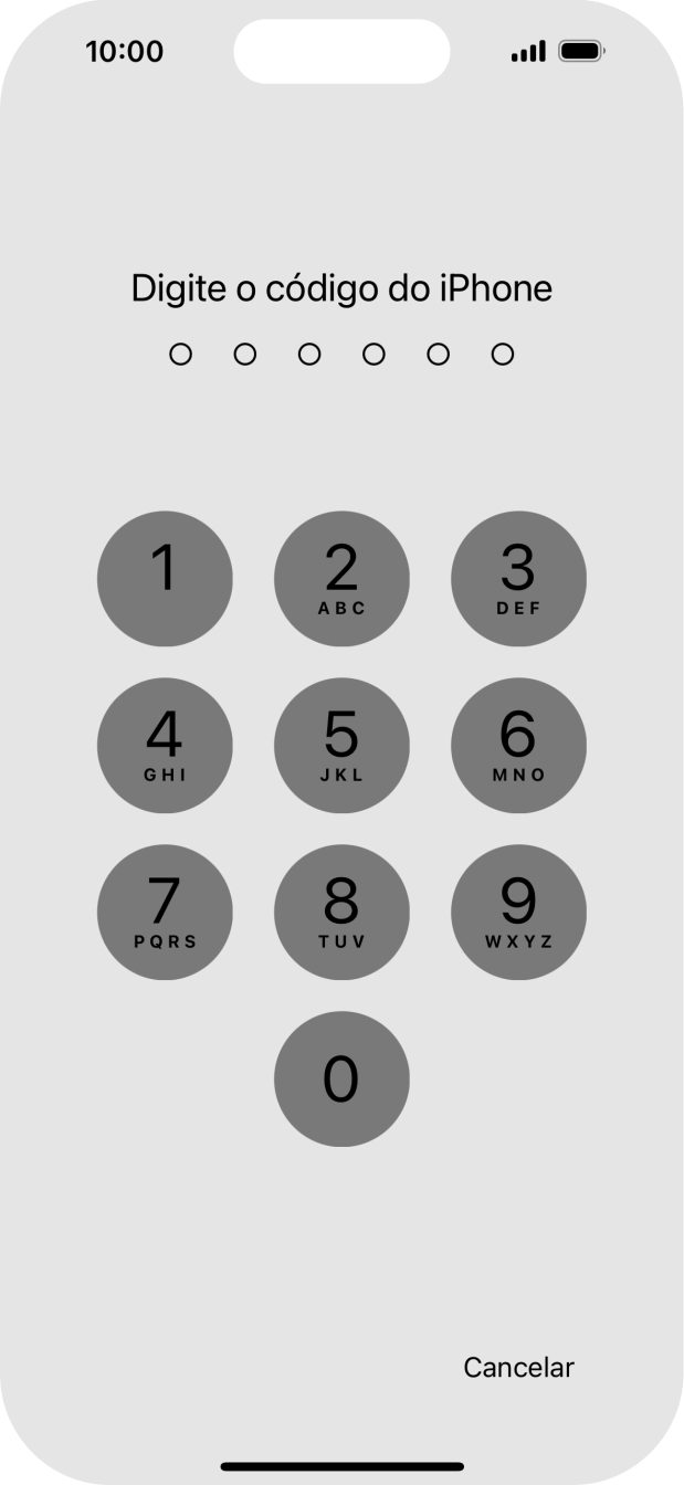 Utilize o código de bloqueio de telefone que criou. A app está agora bloqueada.