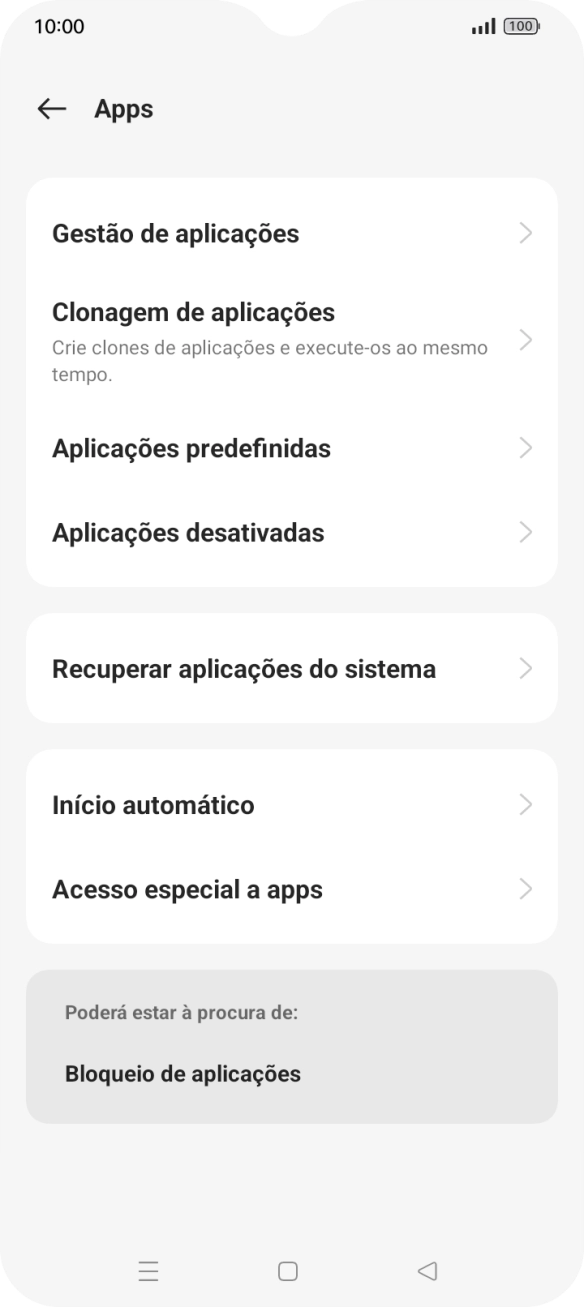 Prima Gestão de aplicações.