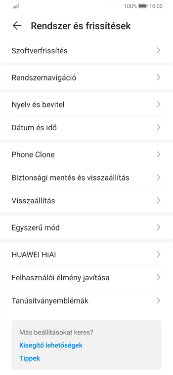 Válaszd a Visszaállítás lehetőséget.