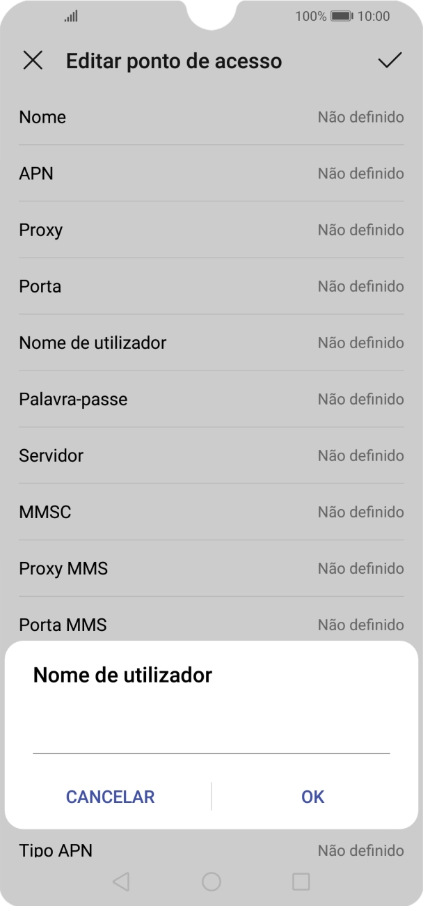Introduza vodafone e prima OK.