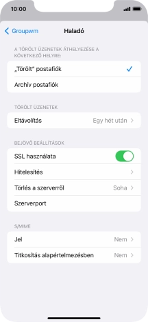 Kattints az „SSL használata” melletti csúszkára a funkció kikapcsolásához.