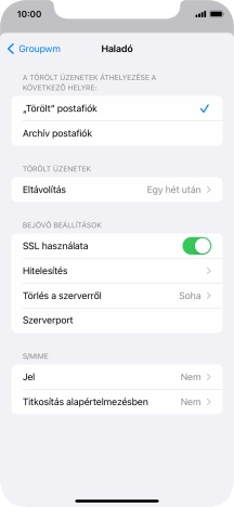 Kattints az „SSL használata” melletti csúszkára a funkció kikapcsolásához.