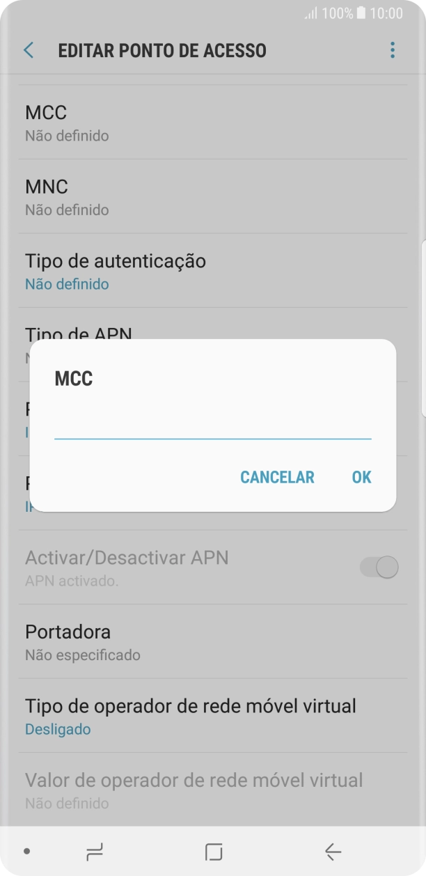 Introduza 268 e prima OK.