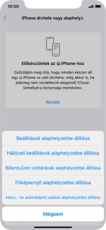 Válaszd a Beállítások alaphelyzetbe állítása lehetőséget.