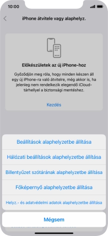 Válaszd a Beállítások alaphelyzetbe állítása lehetőséget.