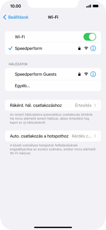 Húzd az ujjad felfelé a kijelző aljáról, hogy visszatérj a kezdőképernyőhöz.