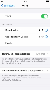 Kattints a kívánt Wi-Fi hálózatra, és írd be a Wi-Fi hálózathoz tartózó jelszót.