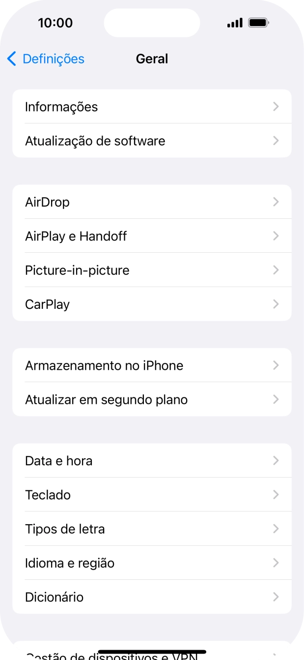 Prima Atualizar em segundo plano.
