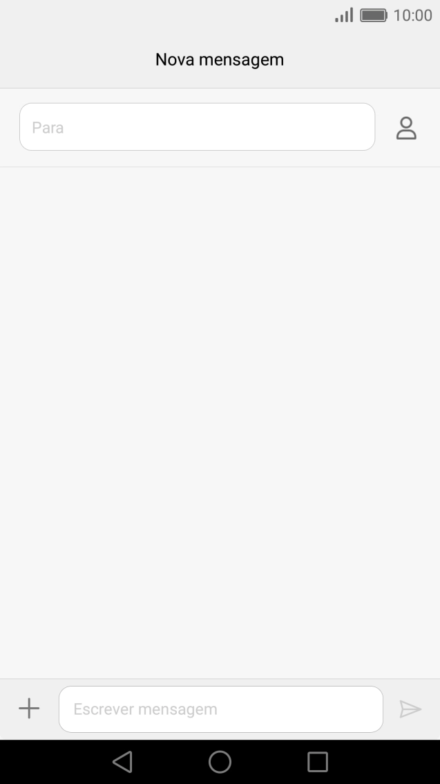 Prima Para e introduza as primeiras letras do nome do destinatário.