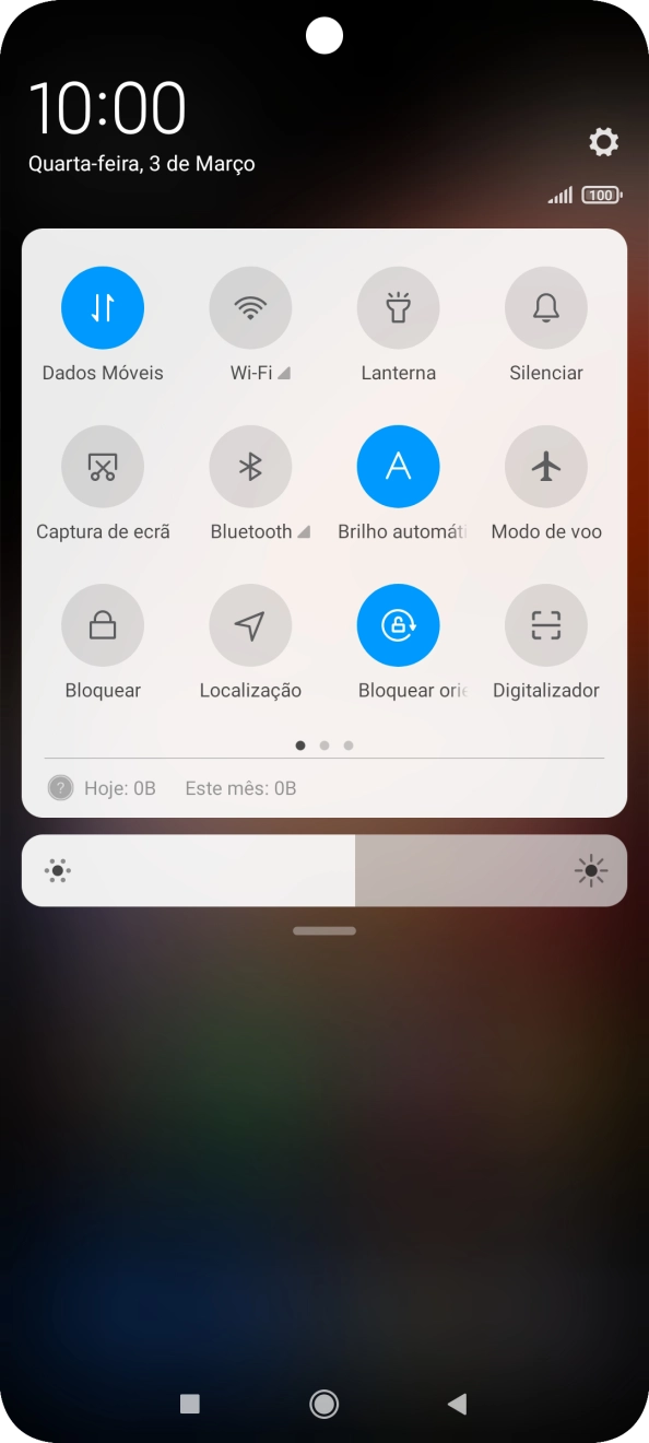 Prima o ícone de definições.