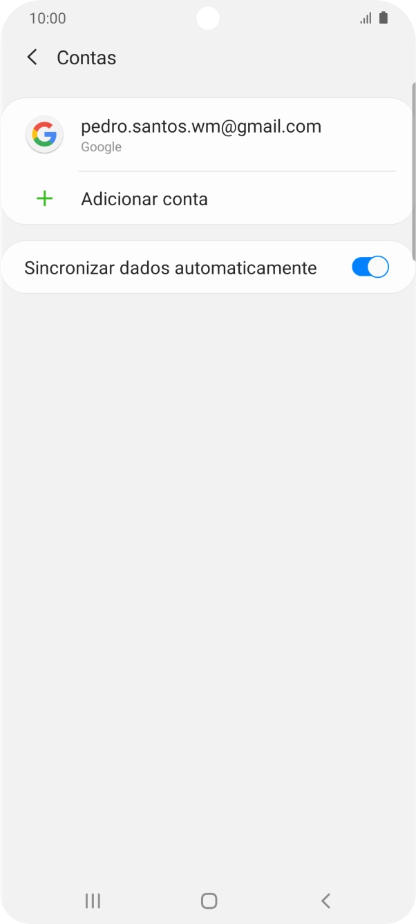 Prima Adicionar conta.