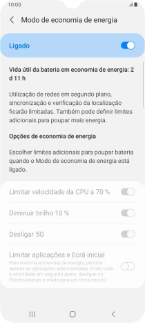 Prima a tecla de início para terminar e voltar ao ecrã inicial.