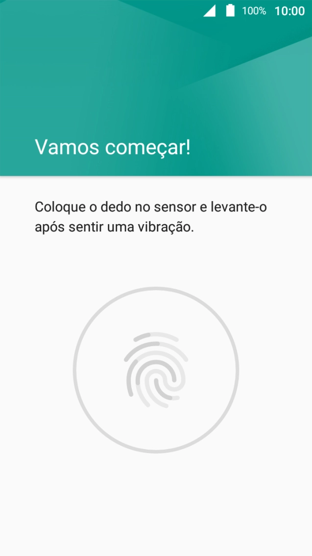 Siga as indicações no ecrã para adicionar a sua impressão digital.