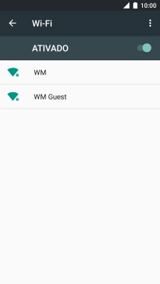 Prima a rede Wi-Fi pretendida.