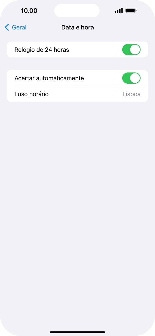 Para voltar ao ecrã inicial, deslize o dedo de baixo para cima a partir da base do ecrã.
