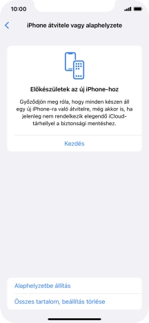 Válaszd az Alaphelyzetbe állítás lehetőséget.