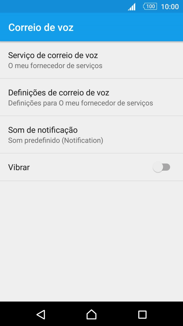 Prima Definições de correio de voz.