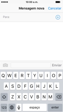 Abra uma nota, mensagem ou e-mail para que o teclado apareça no ecrã e o telefone fique pronto para a escrita de texto.