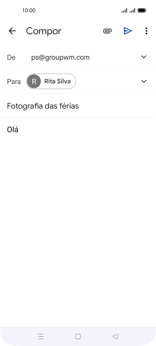 Prima o ícone de anexo.