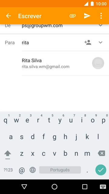 Prima o destinatário pretendido.