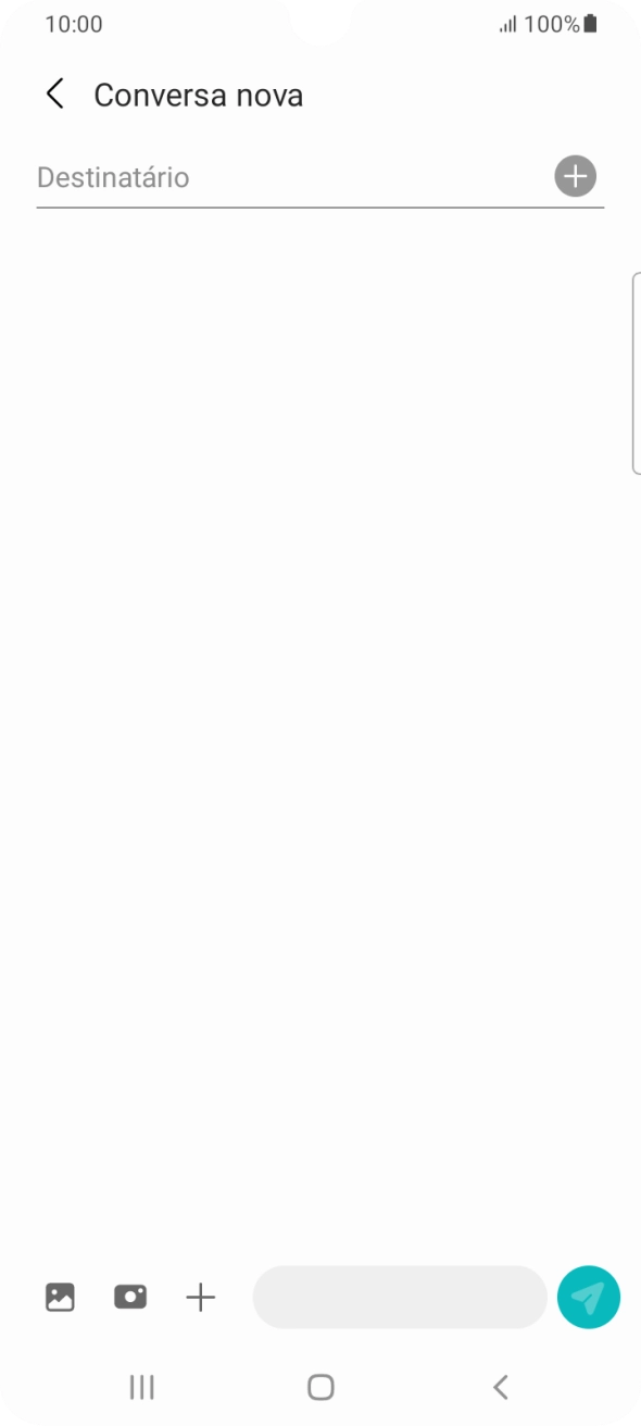 Prima a caixa de pesquisa e introduza as primeiras letras do nome do destinatário.