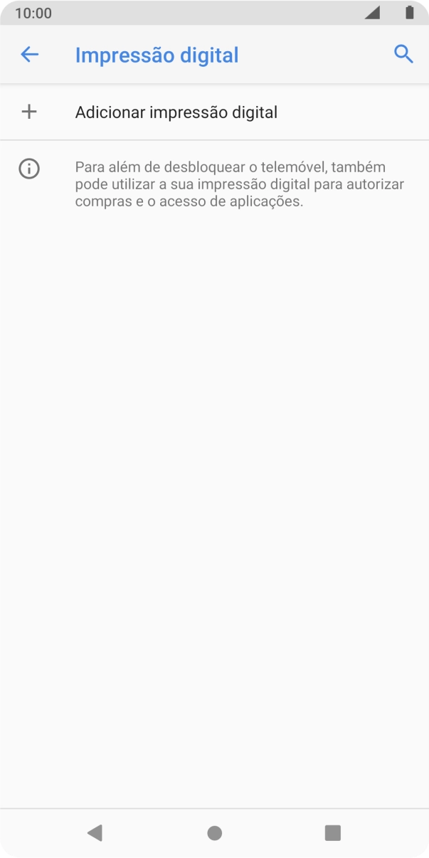 Prima Adicionar impressão digital.