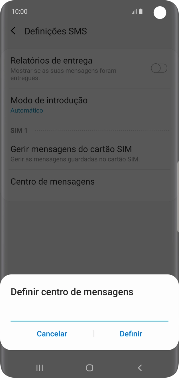 Introduza +351911616161 e prima Definir.