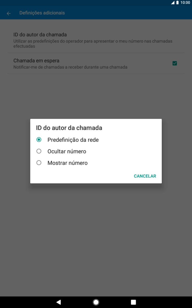 Prima Mostrar número para ativar a visualização do seu número.