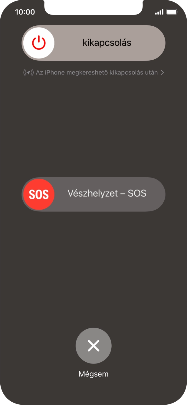 Kattints a kikapcsolás ikonra, és húzd az ikont jobbra.
