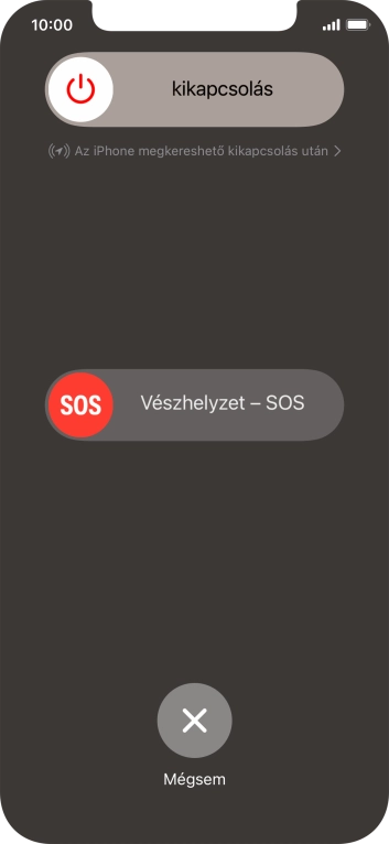 Kattints a kikapcsolás ikonra, és húzd az ikont jobbra.
