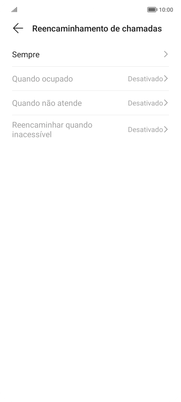 Prima o tipo de desvio pretendido.