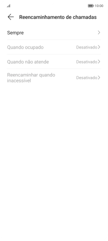 Prima o tipo de desvio pretendido.